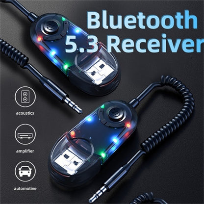 W9 Car Bluetooth Music Receiver USB Bluetooth 5.3 Adapter Wireless Audio Receiver, W9