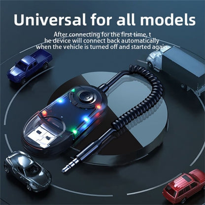 W9 Car Bluetooth Music Receiver USB Bluetooth 5.3 Adapter Wireless Audio Receiver, W9