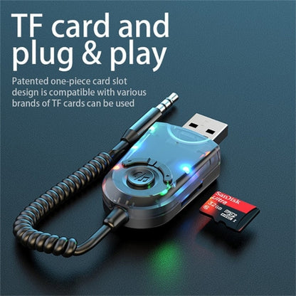 W9 Car Bluetooth Music Receiver USB Bluetooth 5.3 Adapter Wireless Audio Receiver, W9