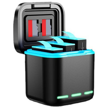 GP-810 Rechargeable 3-Battery Charger Station Storage Case for GoPro HERO5 /6 /7 /8, For GoPro HERO5 /6 /7 /8
