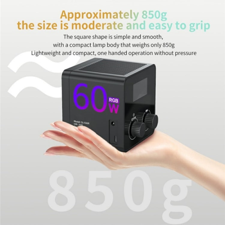 C60R 60W RGB Stage Lamp Professional Video Photography COB Fill Light