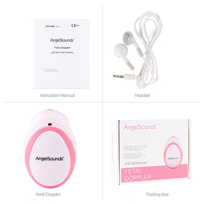 JPD-100S Mini Household Fetal Doppler Prenatal Pocket Baby Ultrasound Detector Angel Sound Heartbeat Pregnant Doppler Monitor, JPD-100S (Pink)