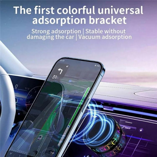 X12 Colorful Crackle Light Magnetic Car Dashboard Navigation Mount Vacuum Suction Cup Stand, X12