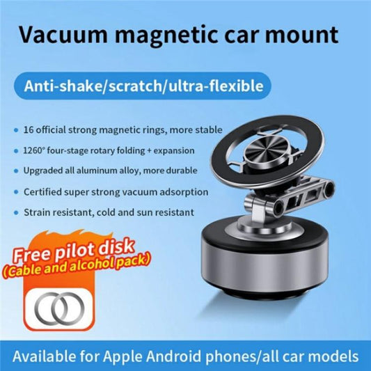 X91 360 Degree Rotation Navigation Stand Car Dashboard Magnetic Phone Mount Holder, X91 (Silver), X91 (Tarnish)