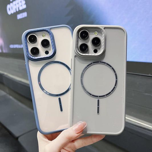 Chocolate Transparent MagSafe Shockproof Phone Case, For iPhone 13