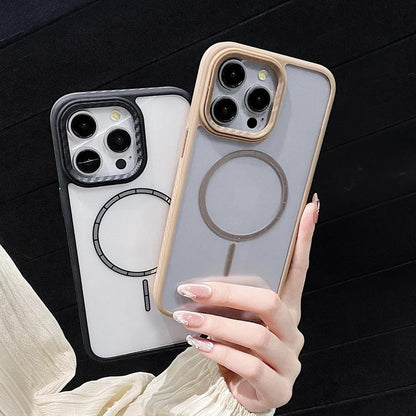 Chocolate Transparent MagSafe Shockproof Phone Case, For iPhone 13