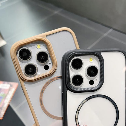 Chocolate Transparent MagSafe Shockproof Phone Case, For iPhone 13