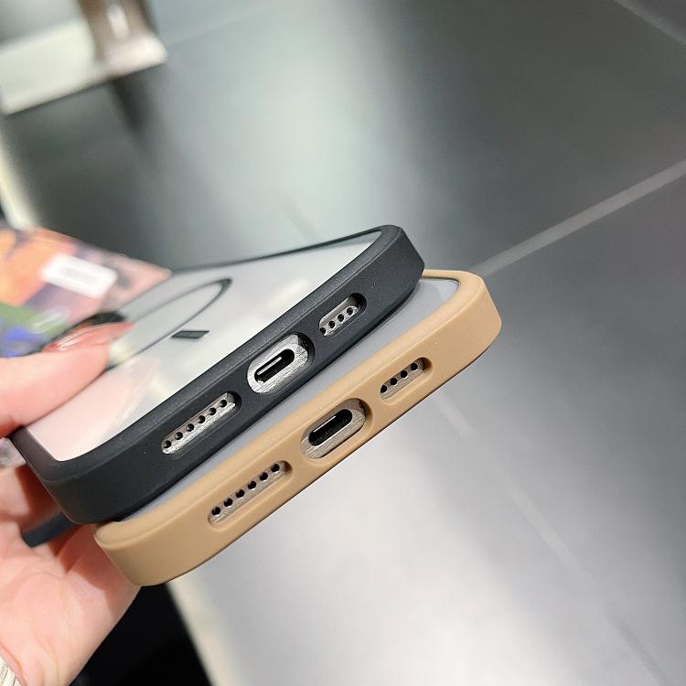 Chocolate Transparent MagSafe Shockproof Phone Case, For iPhone 13