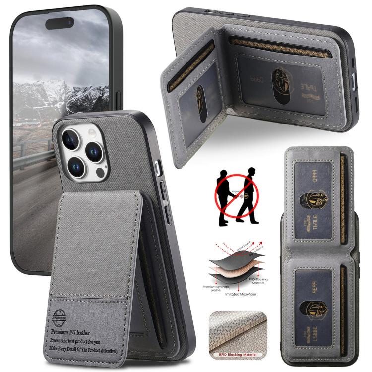 جراب هاتف ببطاقة RFID عمودية من الجلد من نسيج قطني مائل، مناسب لأجهزة iPhone 16e وiPhone 16 Pro Max وiPhone 16 Pro وiPhone 16 Plus وiPhone 16 وiPhone 15 Pro Max