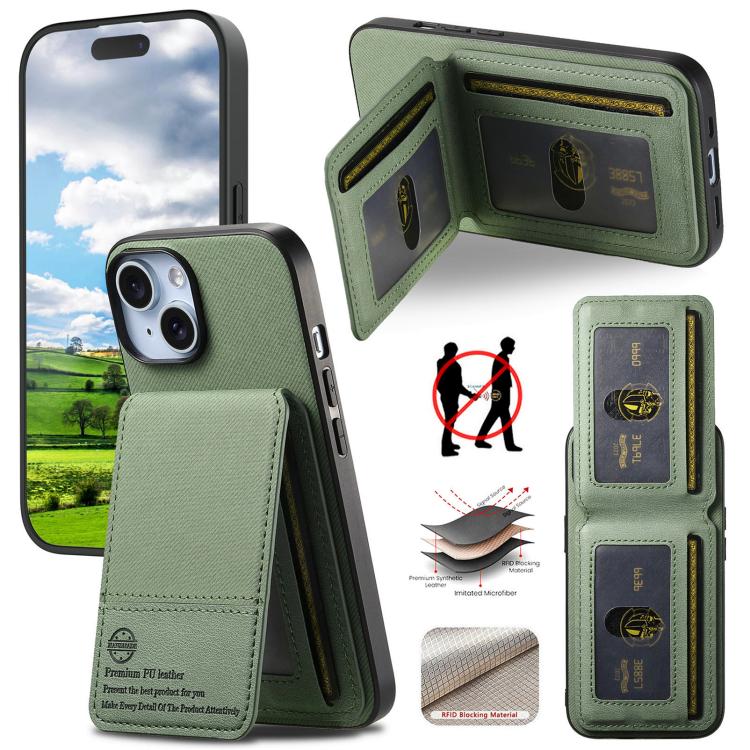 جراب هاتف ببطاقة RFID عمودية من الجلد من نسيج التويل، مناسب لأجهزة iPhone 14 Pro Max وiPhone 13 Pro Max وiPhone 13 Pro وiPhone 13 وiPhone 12 وiPhone 12 Pro Max