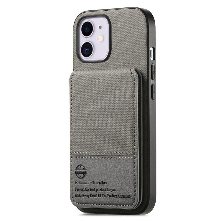 جراب هاتف ببطاقة RFID عمودية من نسيج التويل، جلد، مناسب لأجهزة iPhone 12 Pro وiPhone 11 Pro Max وiPhone 11 وiPhone 11 Pro وiPhone X / XS