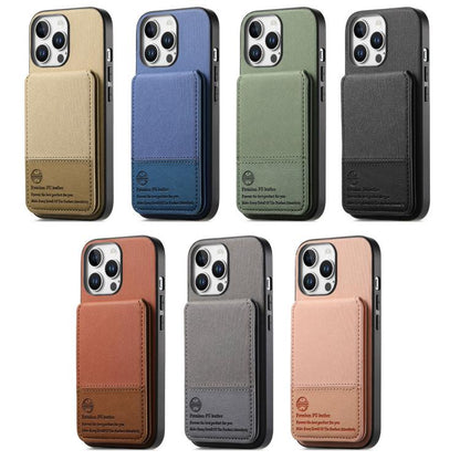 جراب هاتف ببطاقة RFID عمودية من نسيج التويل، جلد، مناسب لأجهزة iPhone 12 Pro وiPhone 11 Pro Max وiPhone 11 وiPhone 11 Pro وiPhone X / XS