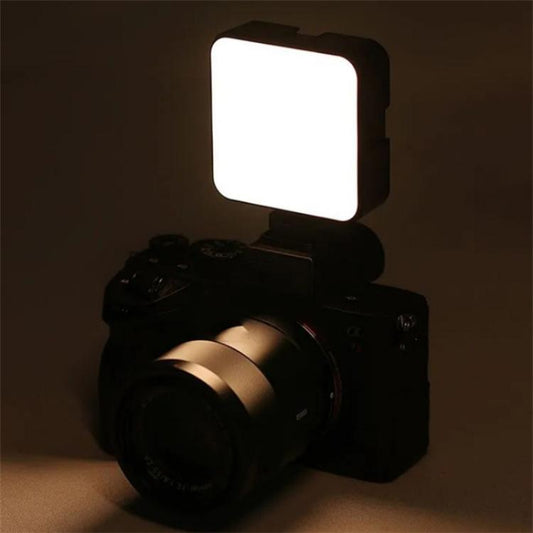 JMARY FM-59R Dimmable Video Recording Mini Fill Light with 3 Cold Shoe Mounts, FM-59R