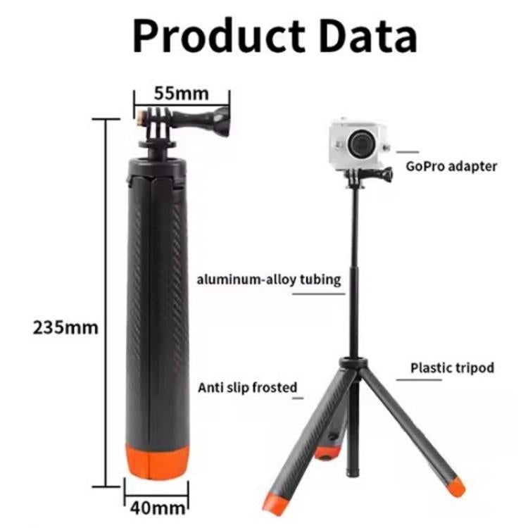 عصا سيلفي عائمة C063 مضادة للاهتزاز وعصا غطس ثلاثية القوائم لكاميرا GoPro Action، C063