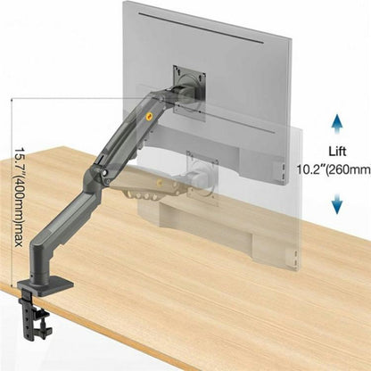 NORTH BAYOU F80 White Adjustable Height Mechanical Desk Mount 17-30 Inch Displays Stand