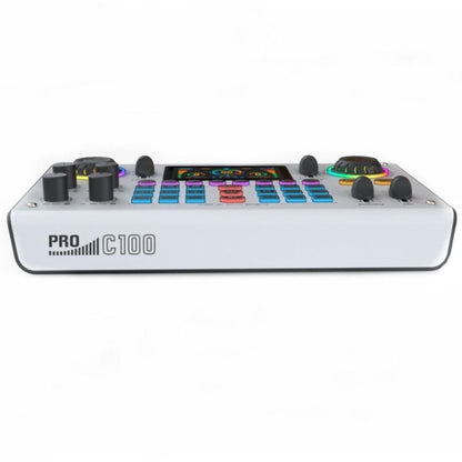 C100 Pro For Streaming / Recording 5 Sound Effects Portable Live Sound Card Audio Mixer