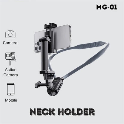 JMARY MG-01 For Phone Action Camera POV / Vlog Selfie Mount Neck Mount Hand Free Holder, MG-01
