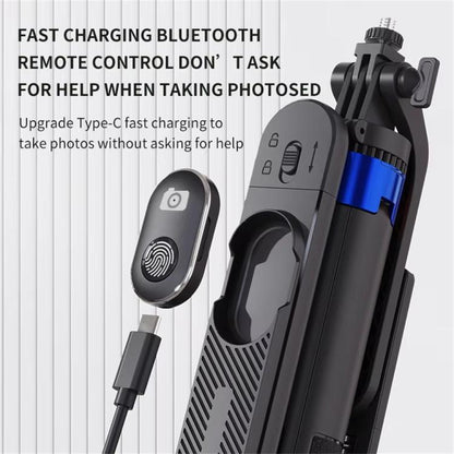 P515 Portable Retractable Four-Legs Phone Stand Selfie Stick with Bluetooth Remote Control
