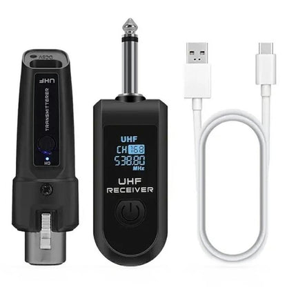 K1 For Handheld Dynamic Mic Wired to Wireless Microphone Converter, 1 Transmitter + 1 Receiver