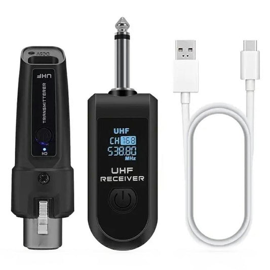 K1 For Handheld Dynamic Mic Wired to Wireless Microphone Converter, 1 Transmitter + 1 Receiver