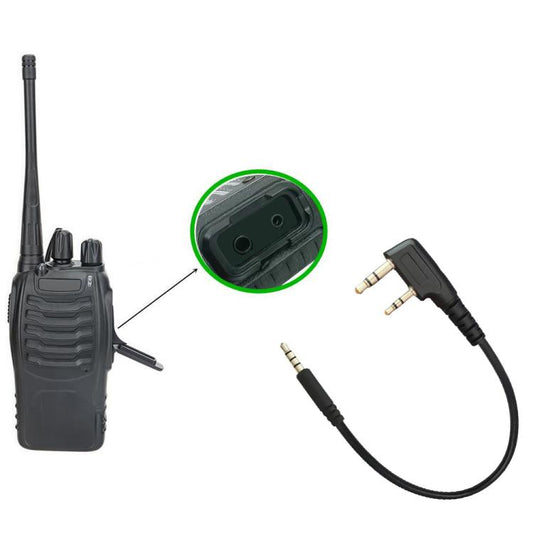 JUNSUNMAY Walkie Talkies Headset Radio Earpiece Adapter Cable, Length: 25cm