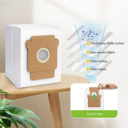 JUNSUNMAY 6pcs Robot Cleaner Non-woven Fabrics Dust Bag for iRobot Roomba Plus 405 / 505 Combo