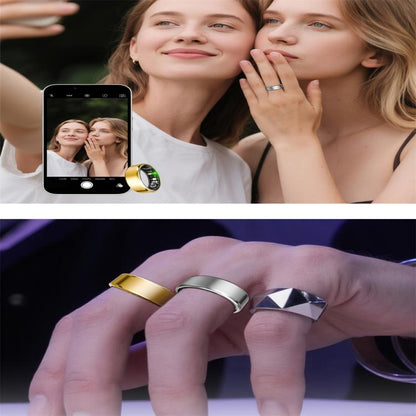 R100 SIZE 12 Smart Ring, Support Heart Rate / Blood Oxygen / Sleep Monitoring / Remote Photography