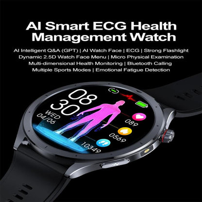ET472 1.53 inch Color Screen BT Smart Watch Silicone Strap, Support AI-GPT Intelligent Question and Answer