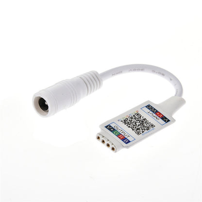 وحدة تحكم صغيرة RGB مزودة بتقنية البلوتوث ووحدة تحكم في شريط الإضاءة لشريط LED RGB DC5V 12V 24V، باللونين الأسود والأبيض