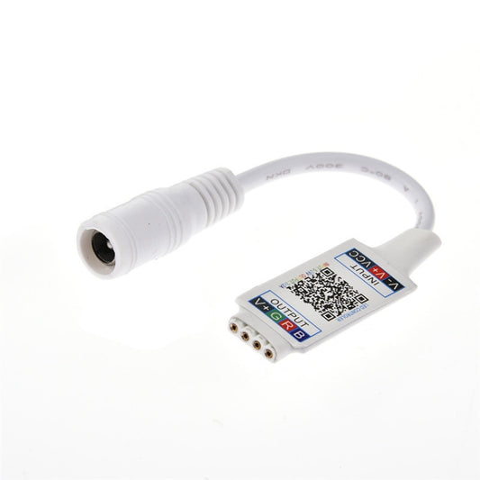 وحدة تحكم صغيرة RGB مزودة بتقنية البلوتوث ووحدة تحكم في شريط الإضاءة لشريط LED RGB DC5V 12V 24V، باللونين الأسود والأبيض