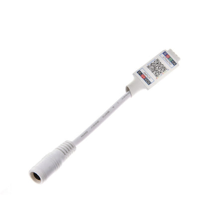 وحدة تحكم صغيرة RGB مزودة بتقنية البلوتوث ووحدة تحكم في شريط الإضاءة لشريط LED RGB DC5V 12V 24V، باللونين الأسود والأبيض