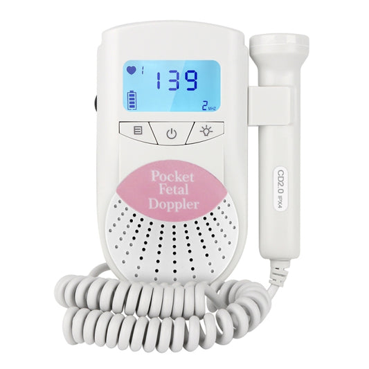 FD-100 Digital Fetal Doppler Ultrasound Sound Baby Heartbeat Detector Monitor LED Digital Prenatal Pocket Fetal Doppler Stethoscope (Pink), FD-100  (Pink)
