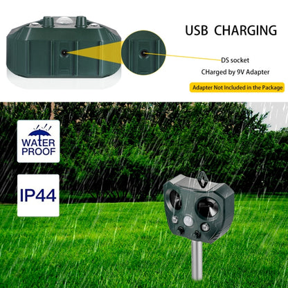 Outdoor Ultrasonic Solar  Animal Repeller  Pest Mouse Repeller  Sensor Garden Bird Cat Dog Fox Repellent Keep Animals Away, Repellent