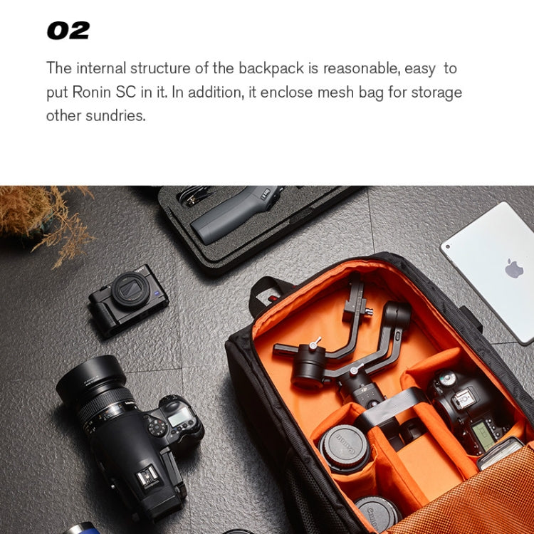 حقيبة ظهر STARTRC المحمولة للسفر في الهواء الطلق من النايلون المقاوم للماء لطائرة DJI Ronin-SC / Mavic 2 بدون طيار، لطائرة DJI Ronin-SC / Mavic 2 بدون طيار