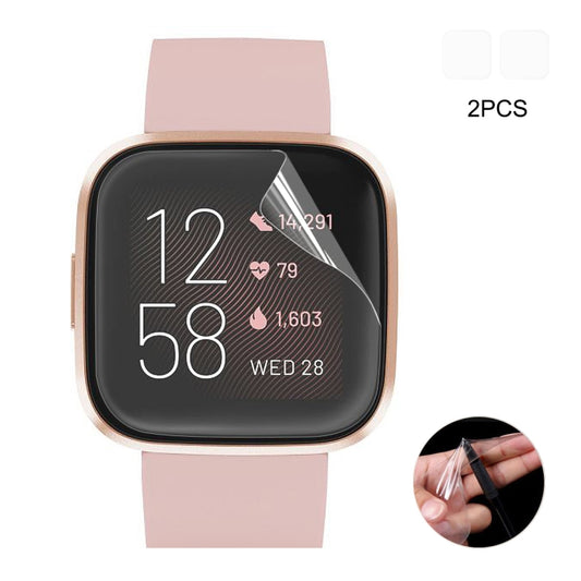لساعة Fitbit Versa 2، قطعتان من ENKAY Hat-Prince، واقي شاشة ناعم من مادة TPU بتغطية كاملة