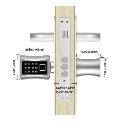60+40mm Office Home Value Fingerprint Password Smart Lock Core Password Lock Only LockLock Home Security Door Lock, 60+40mm