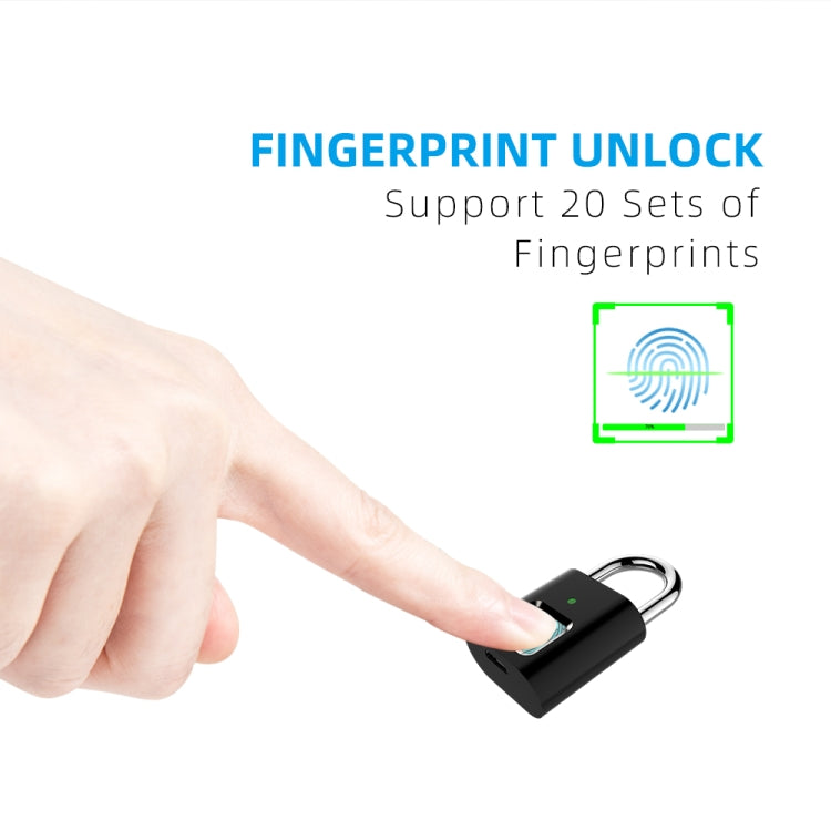 L34 Fingerprint Lock Smart Lock Household Luggage Dormitory Storage Cabinet Electronic Padlock, L34