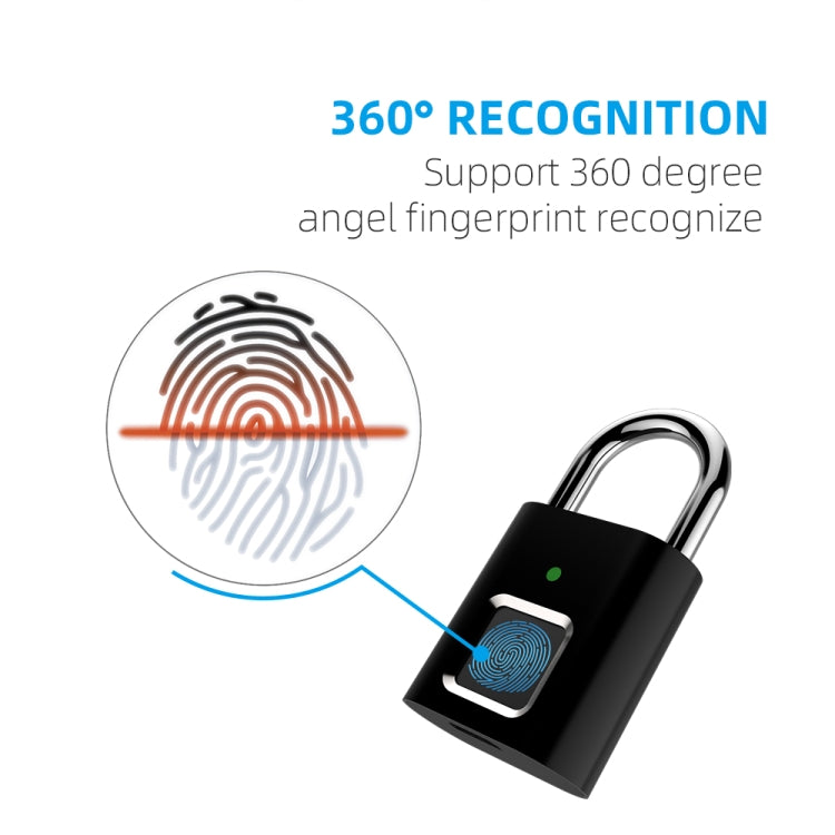 L34 Fingerprint Lock Smart Lock Household Luggage Dormitory Storage Cabinet Electronic Padlock, L34