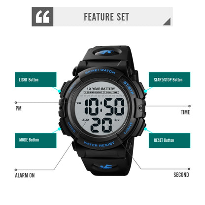 Skmei 1562 Multi Function Outdoor Sports Waterproof Student Electronic Watch Ten Year Battery Mens Watch