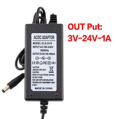 AC To DC Adjustable Voltage Power Adapter Universal Power Supply Display Screen Power Switching Charger, US 3V-12V 2A, EU 3V-12V 2A, US 9V-24V 1A, EU 9V-24V 1A, US 3-24V 1A, EU 3-24V 1A