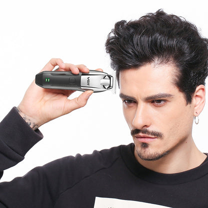 ماكينة قص الشعر الكهربائية المحمولة VGR V-171 بقوة 5 وات USB، باللون الأبيض، V-171