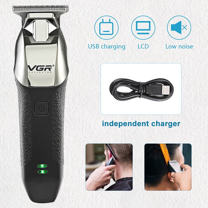 ماكينة قص الشعر الكهربائية المحمولة VGR V-171 بقوة 5 وات USB، باللون الأبيض، V-171