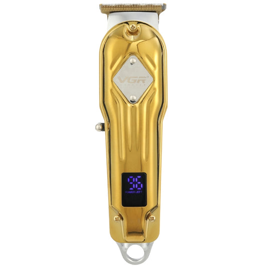 ماكينة قص الشعر الاحترافية المعدنية VGR V-261 بقوة 8 وات بمنفذ USB وشاشة رقمية LED، V-261 (ذهبي)، V-261 (فضي)