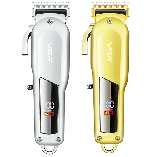 ماكينة قص الشعر الكهربائية المعدنية VGR V-278 بقوة 10 وات بمنفذ USB وشاشة رقمية LED، V-278 (ذهبي)، V-278 (فضي)