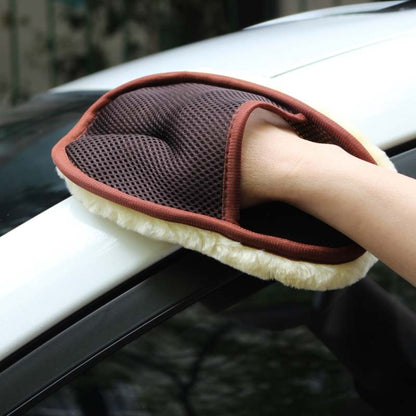 Car Styling Wool Soft Car Washing Gloves Cleaning Brush Motorcycle Washer Care Products, Brown, Washing Gloves
