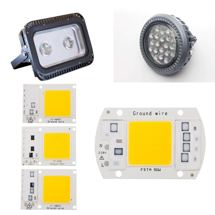 High Power 220V LED FloodlightCool/Warm White COB LED Chip IP65 Smart IC Driver Lamp, 15W white, 20W white, 30W white, 50W white, 15W warm white, 20W warm white, 30W warm white, 50W warm white