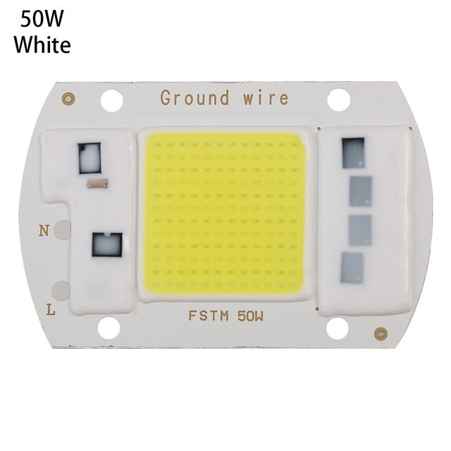 High Power 220V LED FloodlightCool/Warm White COB LED Chip IP65 Smart IC Driver Lamp, 15W white, 20W white, 30W white, 50W white, 15W warm white, 20W warm white, 30W warm white, 50W warm white