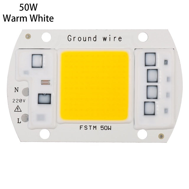 High Power 220V LED FloodlightCool/Warm White COB LED Chip IP65 Smart IC Driver Lamp, 15W white, 20W white, 30W white, 50W white, 15W warm white, 20W warm white, 30W warm white, 50W warm white
