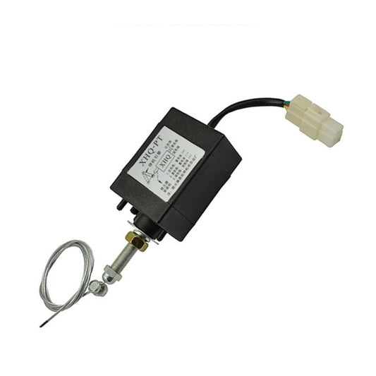 Normally Close DC 12V/24V Diesel Engine Flame Out Device Engine Stop Solenoid Valve XHQ-PT Power Off Pull Type Flameout Magnetic, 12V