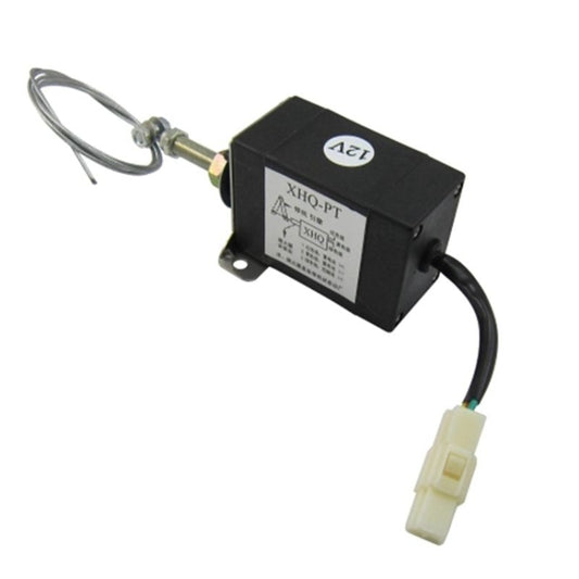 Normally Close DC 12V/24V Diesel Engine Flame Out Device Engine Stop Solenoid Valve XHQ-PT Power Off Pull Type Flameout Magnetic, 12V